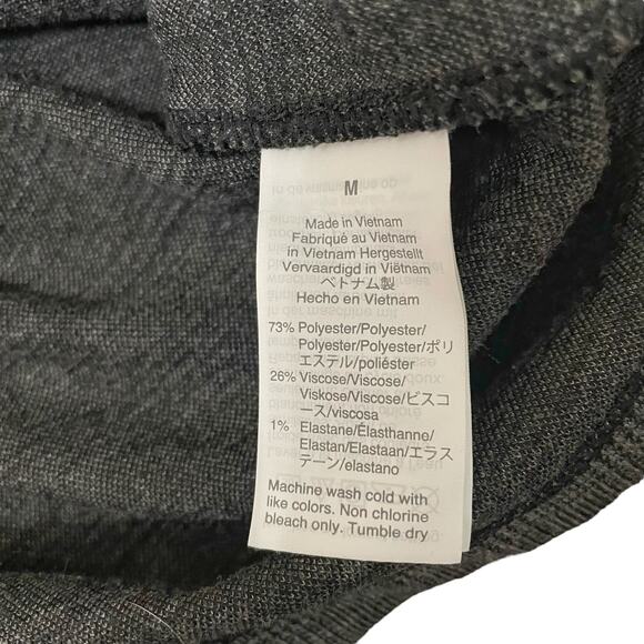 Madewell Wide Sleeve Mockneck Top Glen Plaid Gray Boxy Fit AD034 - Size Medium - Picture 6 of 12